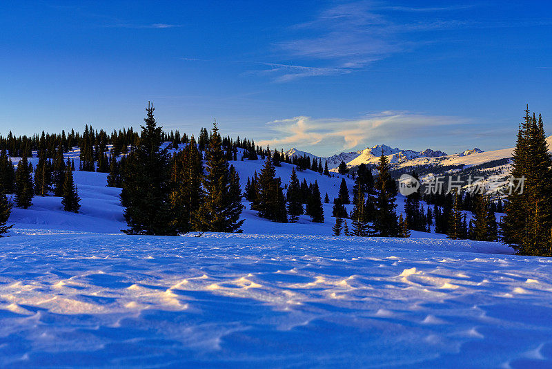 戈尔Range Vail科罗拉多冬季景观视图